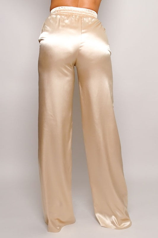 DREAM IN SATIN PALAZZO PANTS