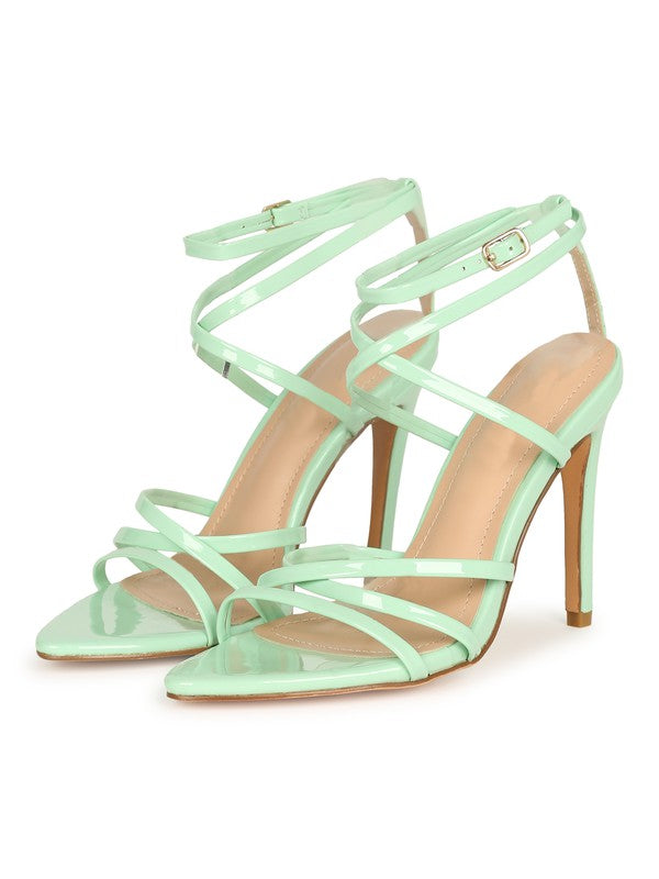 Mabel-9 Ankle Strap Heel Sandals for Summer Night Out