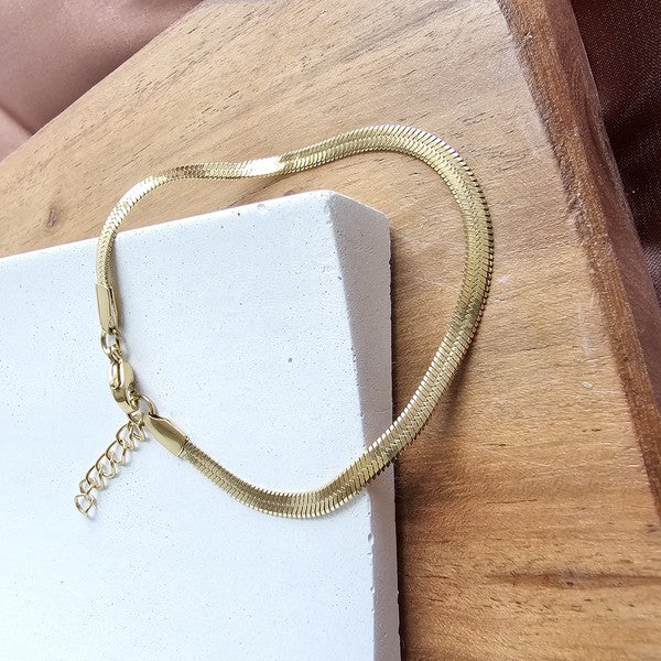 Luxe Gold Herringbone Bracelet