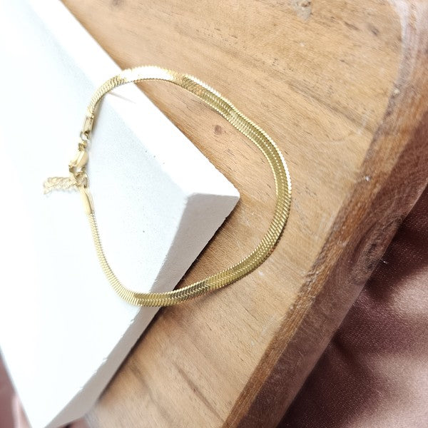 Luxe Gold Herringbone Bracelet